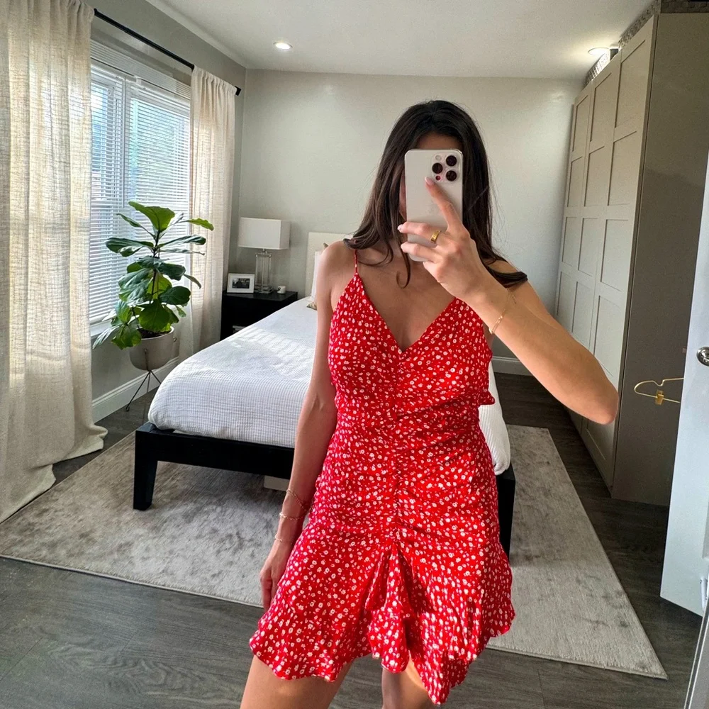 Floral Ruffled Mini Dress - Picture 3 of 4